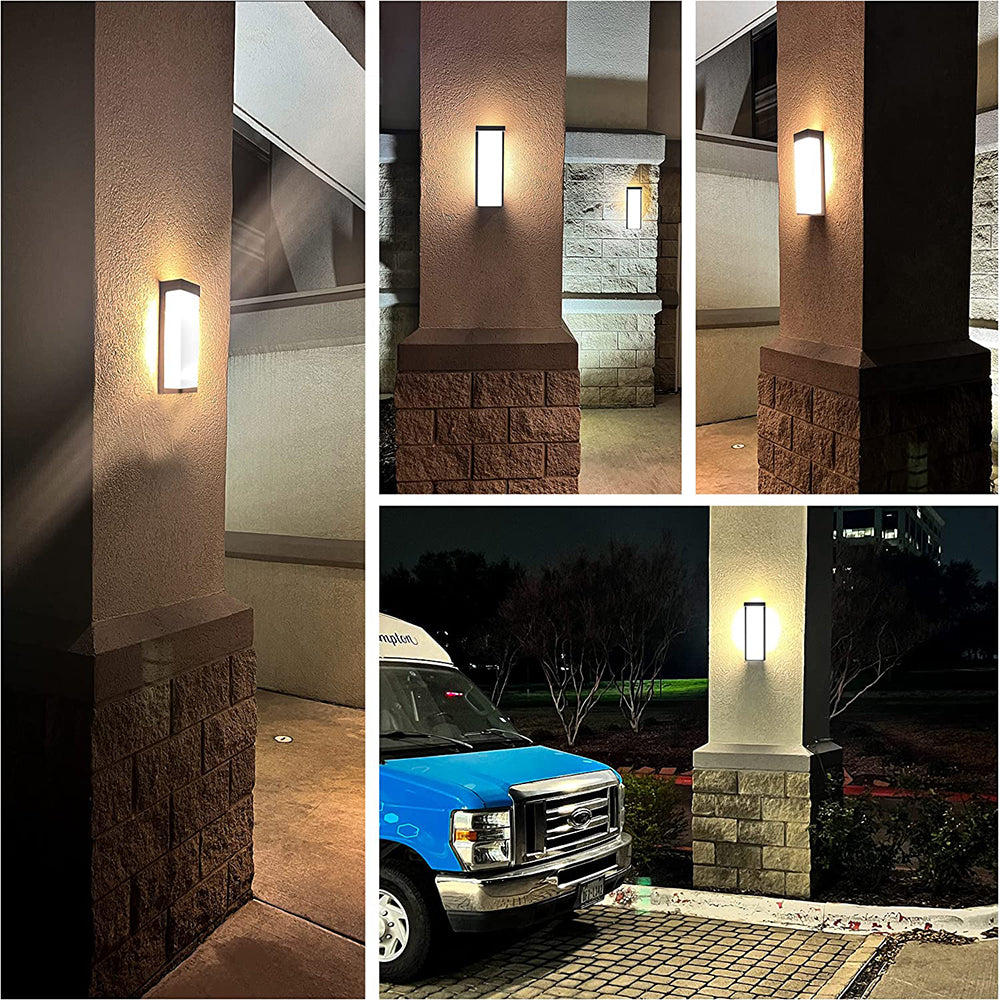 LED Wall Sconce | 22 Watt | 2640 Lumens | Adj CCT 3000K/4000K/5000K | Built In Photocell On/Off Switch | 120-277Vac