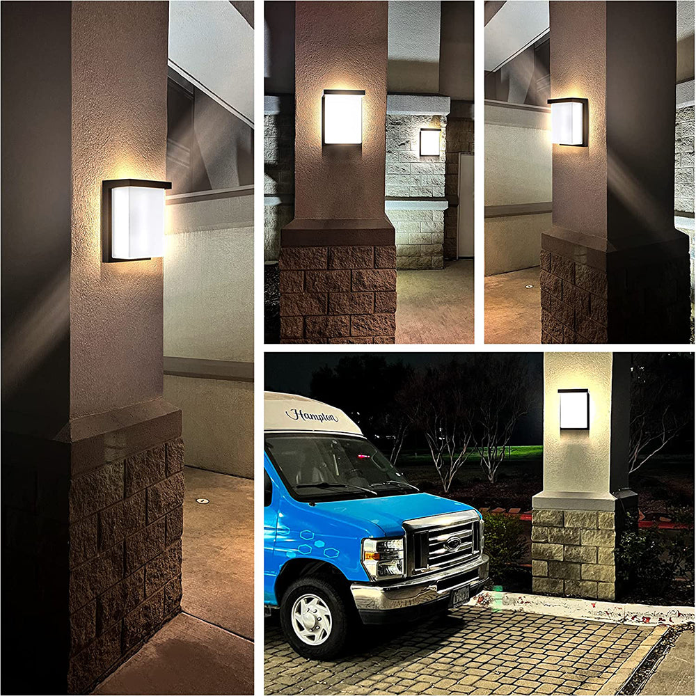 LED Wall Sconce | Adj Watt 12W/14W/16W | 1920 Lumens | Adj CCT 3000K-4000K-5000K | 120-277V | Black Housing | IP66 | ETL Listed | 5 Year Warranty - Nothing But LEDs