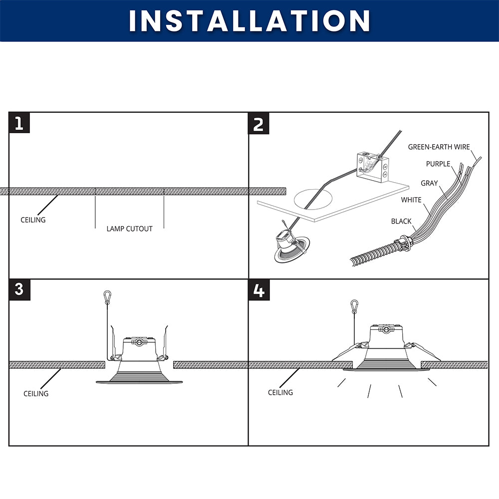 LED Commercial Downlight | Adjustable Watt 18W/27W/36W | 4000 Lumens | Adjustable CCT 2700K/3000K/3500K/4000K/5000K | 120V-347V | 8" | ETL & ES Listed | 5 Year Warranty - Nothing But LEDs