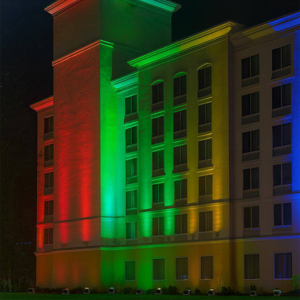 RGBW LED Architectural Flood Light | 75 Watt | 120-277V | Built in Bluetooth with Tuya App