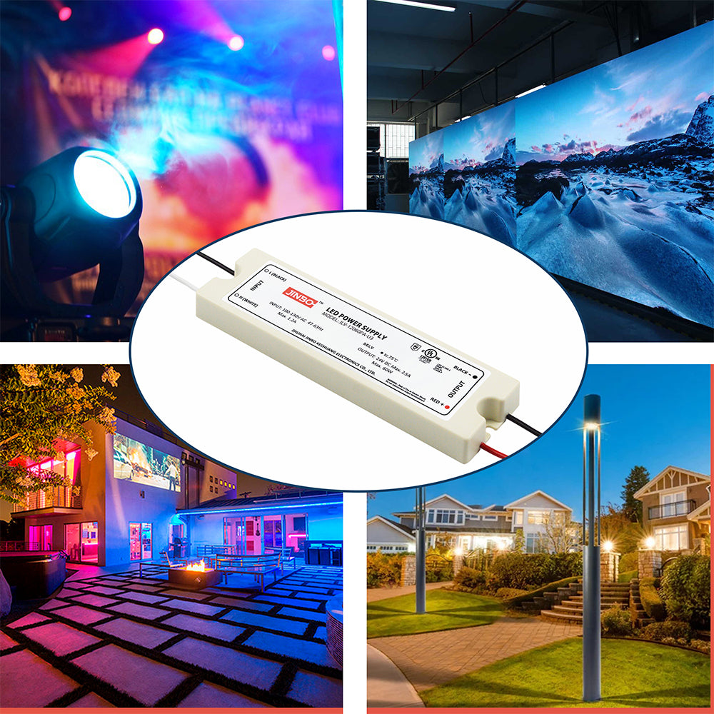 LED Power Supply | 60 Watt | 24 Volt DC | IP67 | JLV-24060PA-U3 | UL Listed | 3 Year Warranty
