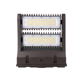 LED Rotatable Wall Pack | Adj Watt 80W/100W/120W | 16527 Lumens | 5000K | 100V-277V | Bronze Housing | IP65 | UL & DLC Listed | 5 Year Warranty