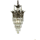 Mini Chandelier | Sovereign | 160W Bulb | Candle Base | Antique Gold Finish