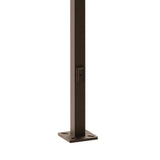 Square Steel Pole | 4 inch X 4 inch | 25ft | Bronze Housing | W/Base Plate & J Bolt | 11 Guage | ETL Listed