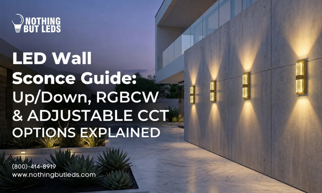 LED Wall Sconce Guide: Up/Down, RGBCW & Adjustable CCT Options Explained
