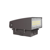 LED Adjustable Wall Pack | Adj Watt 40W/60W/80W/100W | 13000 Lumens | Adj CCT 3000K-4000K-5000K | 120-347Vac | Built-in Photocell | Bronze Housing | IP65 | UL Listed | 5 Year Warranty