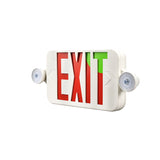 LED Exit & Safety Sign | 2W | Switchable Color Lens | Red & Green | CCT Adj 6000K-7000K | 120-277Vac | 3.6V 1000MAH Battery | UL Listed