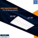 LED Panel/Troffer | Adj Watt 30W/40W/50W | 5500 Lumens | Adj CCT 3500K/4000K/5000K | 100V-277V | 2'X4' | Dimming | UL Listed | 5 Year Warranty | Pack of 4 - Nothing But LEDs