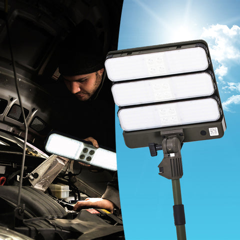 Solar Flexible Tripod Design Light | 27 Watt | 3500 Lumens | Multiple Combination Modes | Flame-retardant ABS