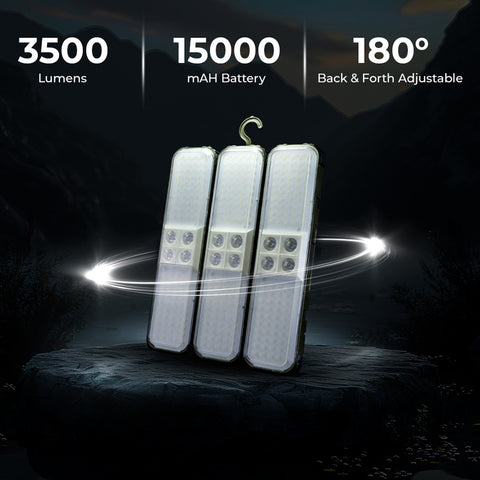 Solar Flexible Tripod Design Light | 27 Watt | 3500 Lumens | Multiple Combination Modes | Flame-retardant ABS