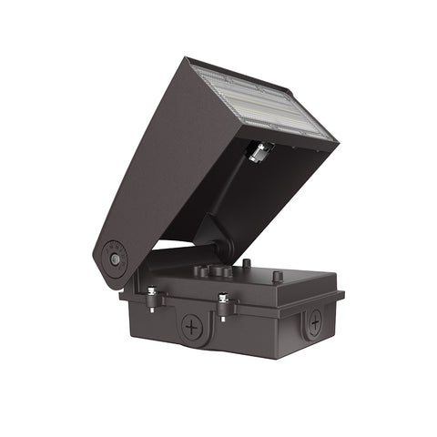 LED Adjustable Wall Pack | Adj Watt 40W/60W/80W/100W | 13000 Lumens | Adj CCT 3000K-4000K-5000K | 120-347Vac
