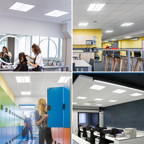 LED Panel/Troffer | Adj Watt 25W/30W/35W | 3850 Lumens | Adj CCT 3500K/4000K/5000K | 100V-277V | 2X2 | Dimming | UL Listed | 5 Year Warranty | Pack of 4 - Nothing But LEDs