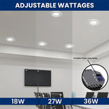 LED Commercial Downlight | Adjustable Watt 18W/27W/36W | 4000 Lumens | Adjustable CCT 2700K/3000K/3500K/4000K/5000K | 120V-347V | 8" | ETL & ES Listed | 5 Year Warranty - Nothing But LEDs
