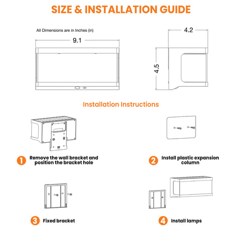 Solar Wall Pack | 2.2 Watt | 2000 Lumens | 4000K | IP54