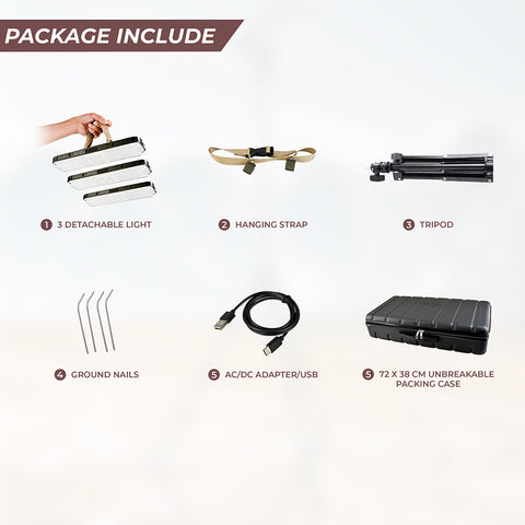 Solar Flexible Tripod Design Light | 27 Watt | 3500 Lumens | Multiple Combination Modes | Flame-retardant ABS