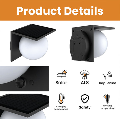 Solar Wall Pack | 1.5 Watt | 1000 Lumens | 4000K | IP54