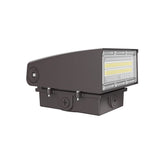 LED Adjustable Wall Pack | Adj Watt 40W/60W/80W/100W | 13000 Lumens | Adj CCT 3000K-4000K-5000K | 120-347Vac | Built-in Photocell | Bronze Housing | IP65 | UL & DLC Listed | 5 Year Warranty