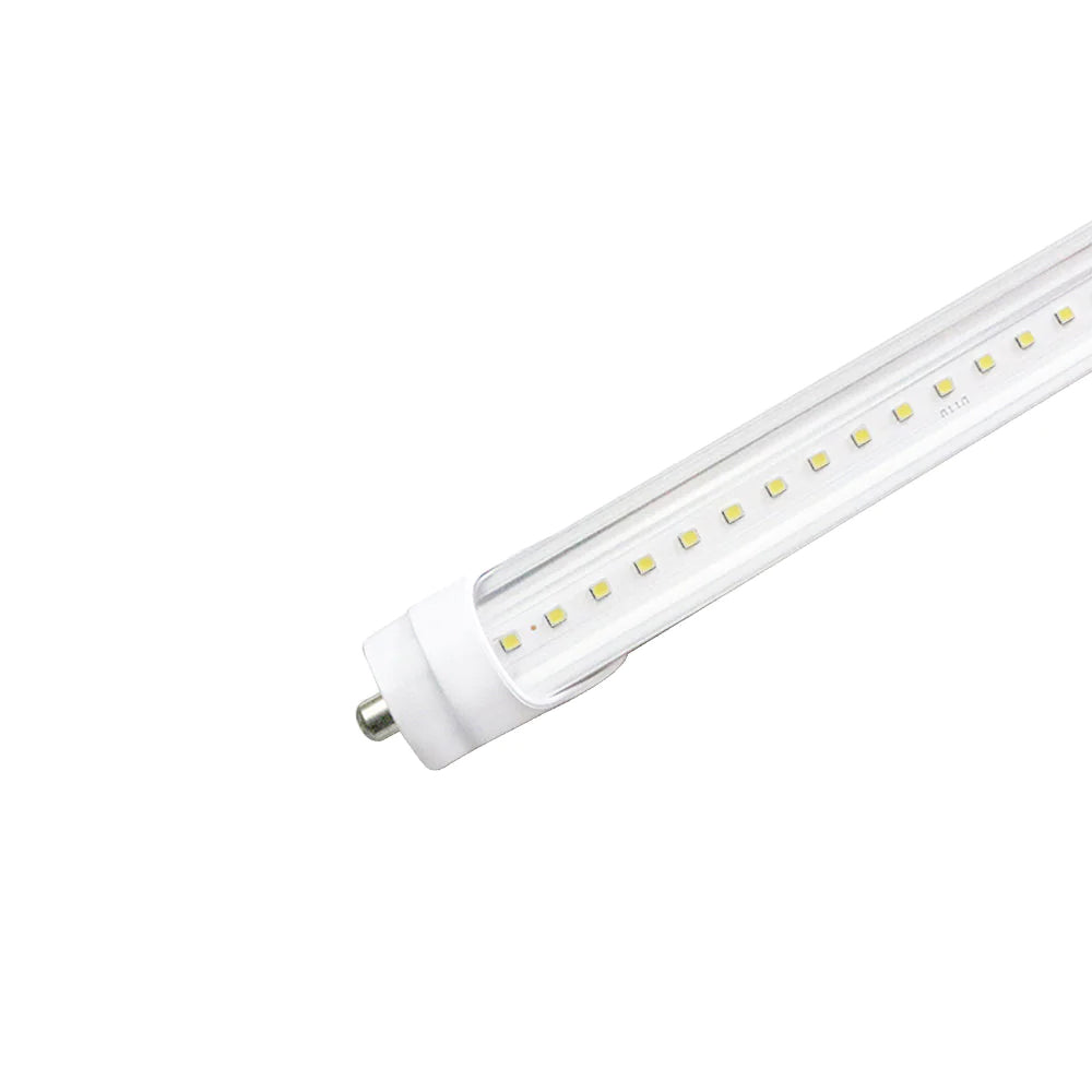 LED T8 Tube | 60 Watt | 7800 Lumens | 6500K | 100V-277V | 8ft | Clear Lens | Double Ended Power | ETL Listed | 5 Year Warranty | Pack of 4 - Nothing But LEDs