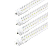 LED T8 Tube | 60 Watt | 7800 Lumens | 6500K | 100V-277V | 8ft | Clear Lens | Double Ended Power | ETL Listed | 5 Year Warranty | Pack of 4 - Nothing But LEDs