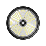 LED UFO High Bay | Adj Watt 200W/240W/300W | 49500 Lumens | Adj CCT 4000K/5000K/5700K | 120-277Vac | Black Housing | IP65 | UL & DLC Listed | 5 Year Warranty