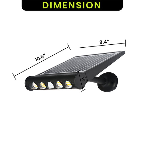 Solar Security Light | 8 Watt | 950 Lumens | 4000K