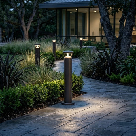 LED Bollard 42" | Adj Watt 14W/19W/24W | 2880 Lumens | Adj CCT 3000K/4000K/5000K | 120-277Vac