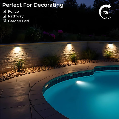 Solar Wall Washer | 0.8 Watt | 20 Lumens | Adj CCT 3000K/4000K/6000K | Battery 1 x 500mAh 3.7V