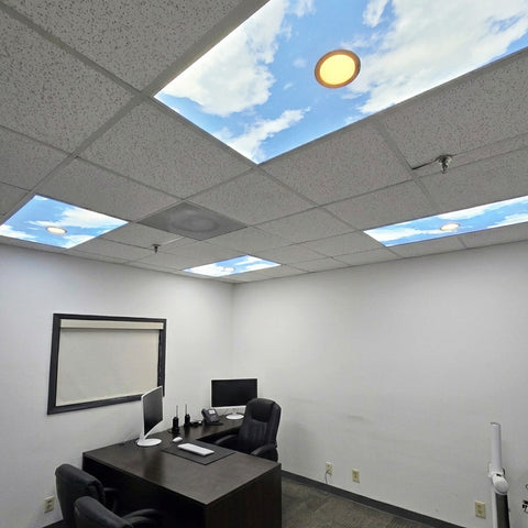 LED Cloud Panel With Downlight | Adj Watt 30W/40W/50W/60W/72W | Adj CCT 3000K/3500K/4000K/5000K/6500K | 100-277V | Pack of 2