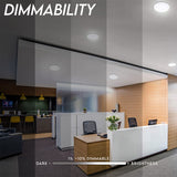 LED Disk Downlight | 20 Watt | 1600 Lumens | 5000K | 120V | 8in | DOB | Dimmable | White Housing | UL & ES Listed | 5 Year Warranty