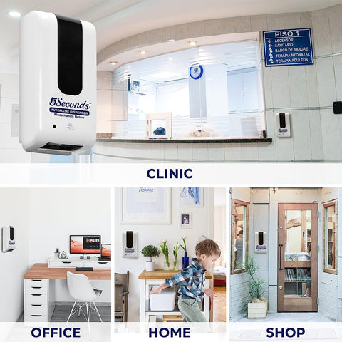 Automatic Soap Dispenser | 1000ml/33.8oz | White | Wall-Mounted