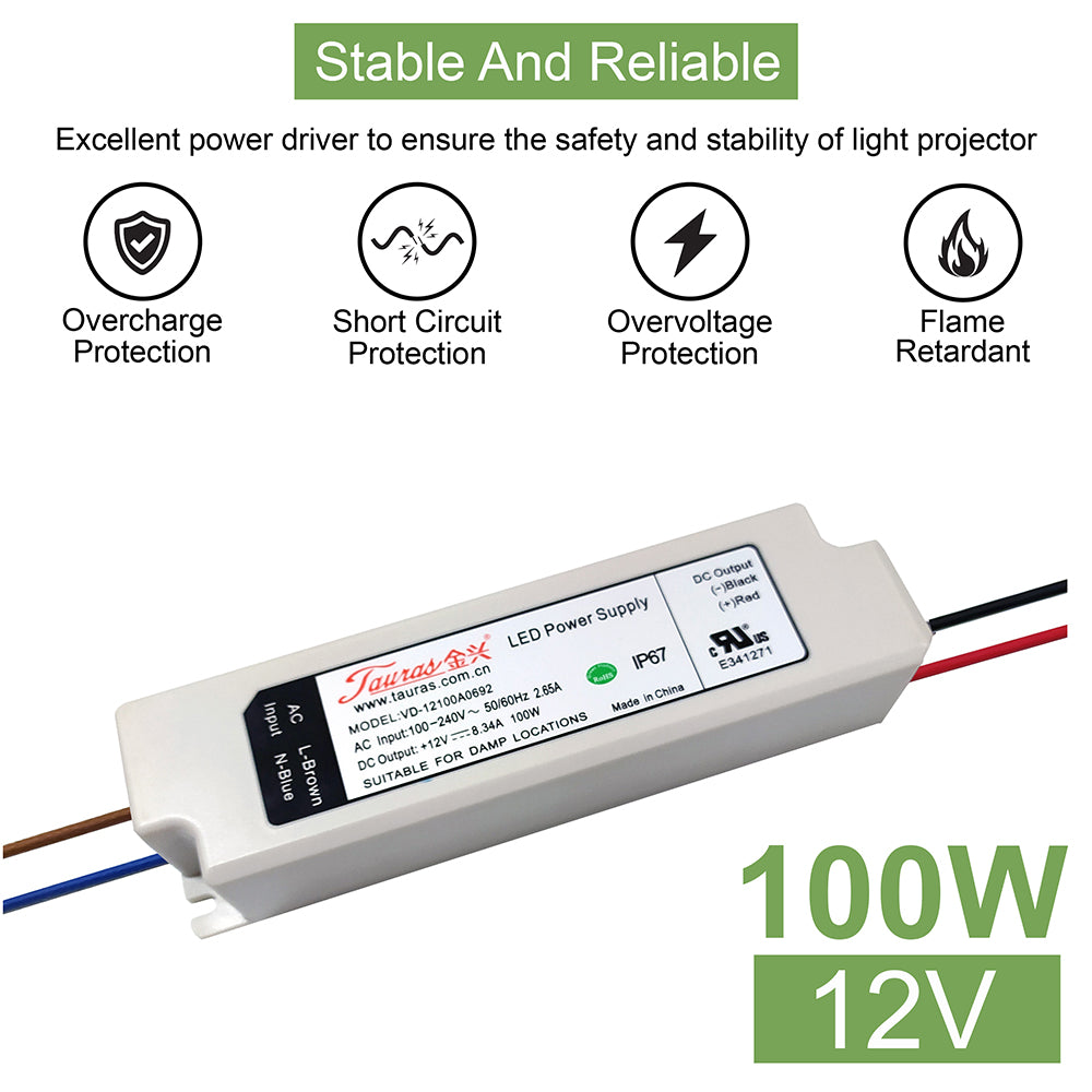 LED Power Supply | 100 Watt | 12 Volt DC | | VD-12100A0692 | UL – Nothing But