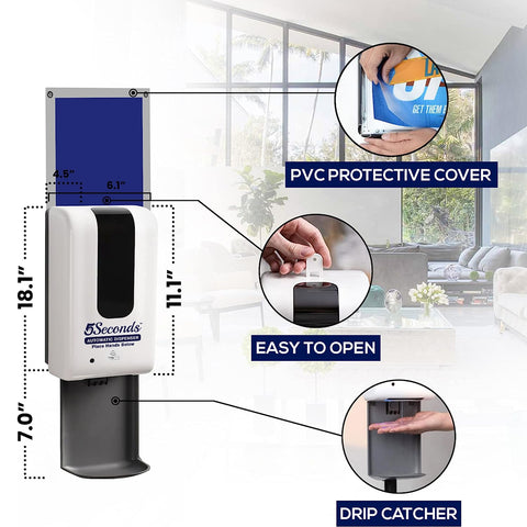 Automatic Soap Dispenser | 1000ml/33.8oz | White | Wall-Mounted