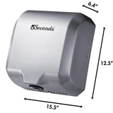 Commercial Electric Hand Dryers for Bathrooms with 1800W, Stainless Steel with Hepa Filter, Touch Free Sensor - Chrome