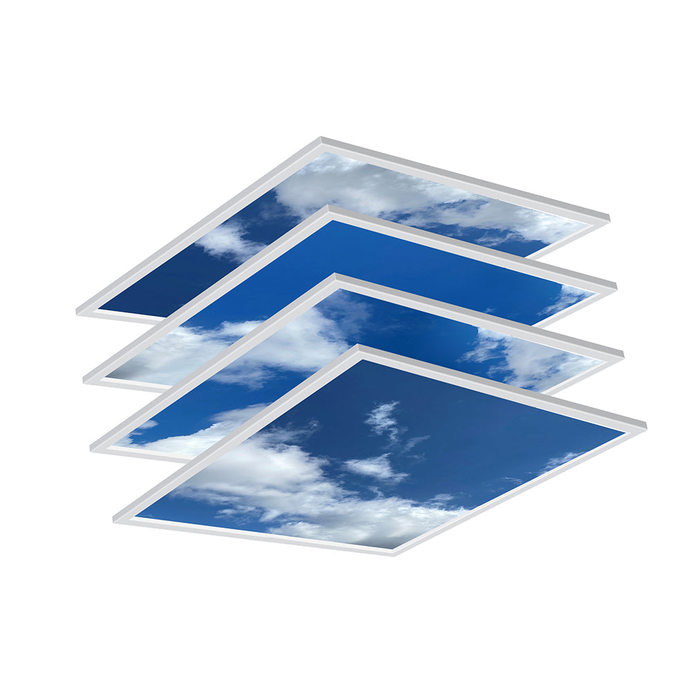 LED Flat Panel Cloud Design | 39 Watt | 5070 Lumens | 6000K | 100V-277V | 2'X2' | UL Listed | 5 Year Warranty | Pack of 4 - Nothing But LEDs
