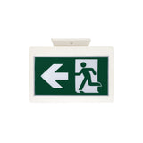 LED Running Man Safety Exit Sign | 3.5W | 6000-7000K | Green | 120-347V | 3.6V 2000mAh Ni-Cd Battery | Single & Double Face | UL Listed