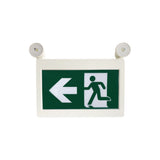 LED Running Man Combo Safety Exit Sign | 4W | 6000-7000K | Green | 120-347V | 3.6V 1000mAh Ni-Cd Battery | Single & Double Face | UL Listed