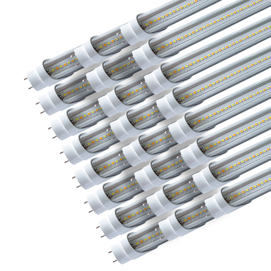 LED T8 Tube | Adj Wattage 12W/15W/18W/20W | 2800 Lumens | Adj CCT 3000K/4000K/5000K/6500K | 100-277Vac | 4ft | Clear Lens | Type A+B | Single & Double Ended Power | ETL Listed | 5 Year Warran - Nothing But LEDs