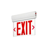 Safety Signs LED Edge Lit Exit Sign | 1W | Red | 100-277V | Battery 3.6V 500mAh Ni-MH | Back up 90min | UL Listed