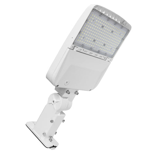 LED Area Light | Adj Wattage 100W/120W/150W | 20950 Lumens | 5000K | 277-480V | Universal Bracket | White Housing | IP65 | UL & DLC Listed | 5 Year Warranty - Nothing But LEDs