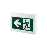 LED Running Man Safety Exit Sign | 3.5W | 6000-7000K | Green | 120-347V | 3.6V 2000mAh Ni-Cd Battery | Single & Double Face | UL Listed