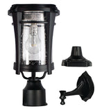 GAMA SONIC | Aurora Bulb Solar Light | Wall/Pier/3" Fitter Mounts | Lantern Head Cast Aluminum Black | (124B033) - Nothing But LEDs