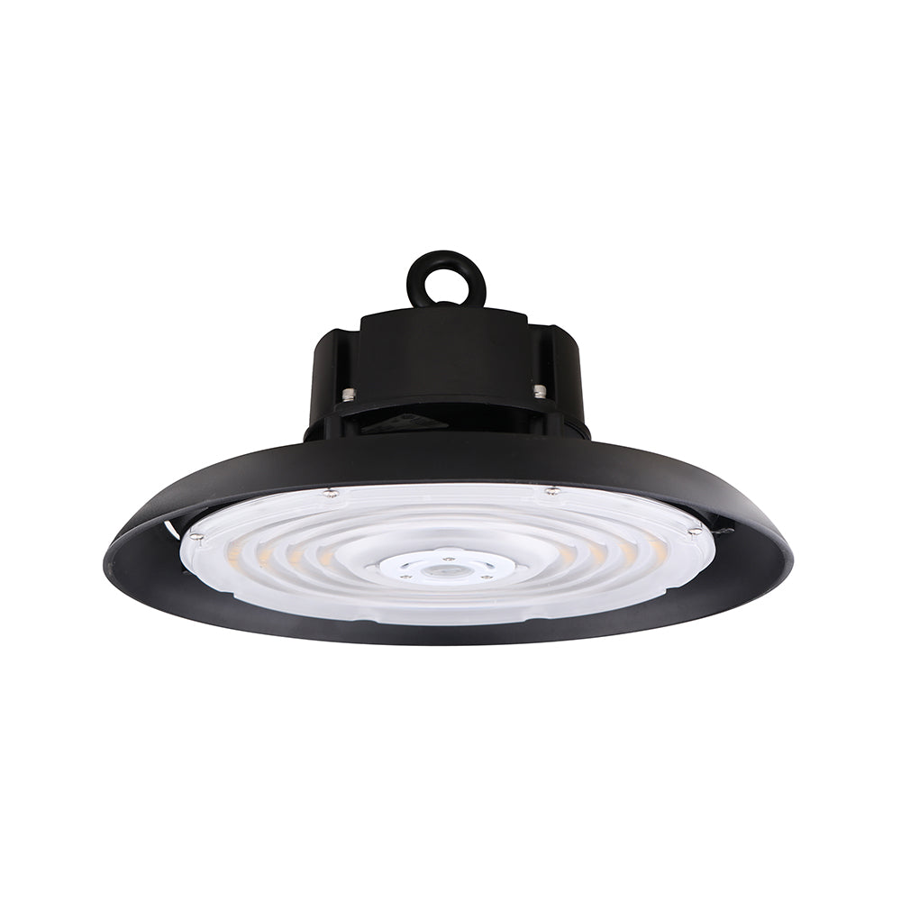 LED Round High Bay | 150 Watt | 20893 Lumens | 5000K | 120V-277V | Black Housing | IP65 | UL & DLC Listed | 5 Year Warranty - Nothing But LEDs