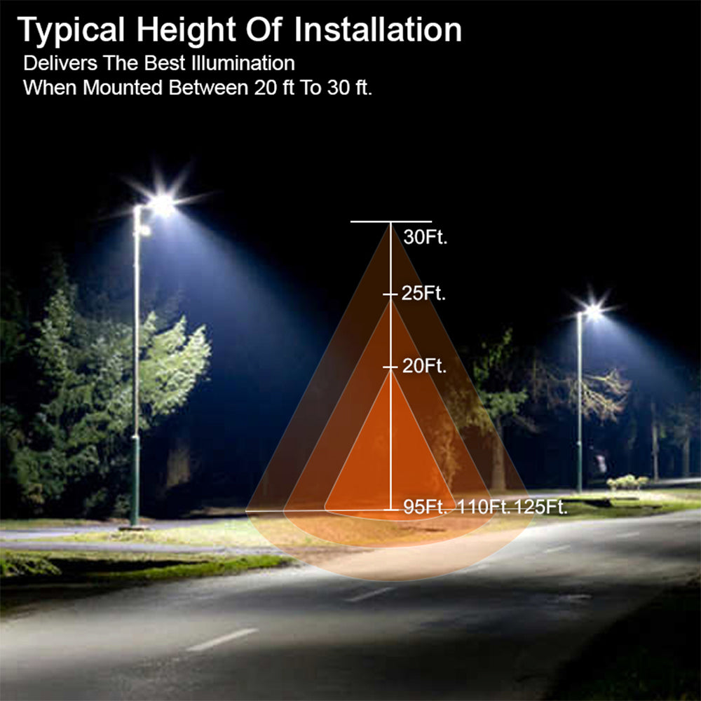 LED Area Light | 300 Watt | 48000 Lumens | 5000K | 120V-277V | Universal Bracket | Grey Housing | IP65 | UL & DLC Listed | 5 Year Warranty - Nothing But LEDs