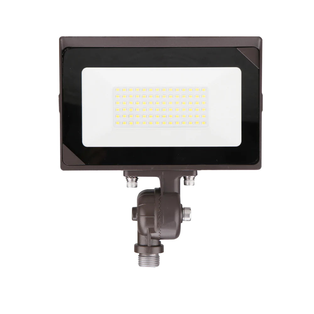 LED Flood Light | 80 Watt | 8800 Lumens | 5000K | 120V | Knuckle Mount | DOB | Bronze Housing | IP65 | UL Listed | 3 Year Warranty - Nothing But LEDs