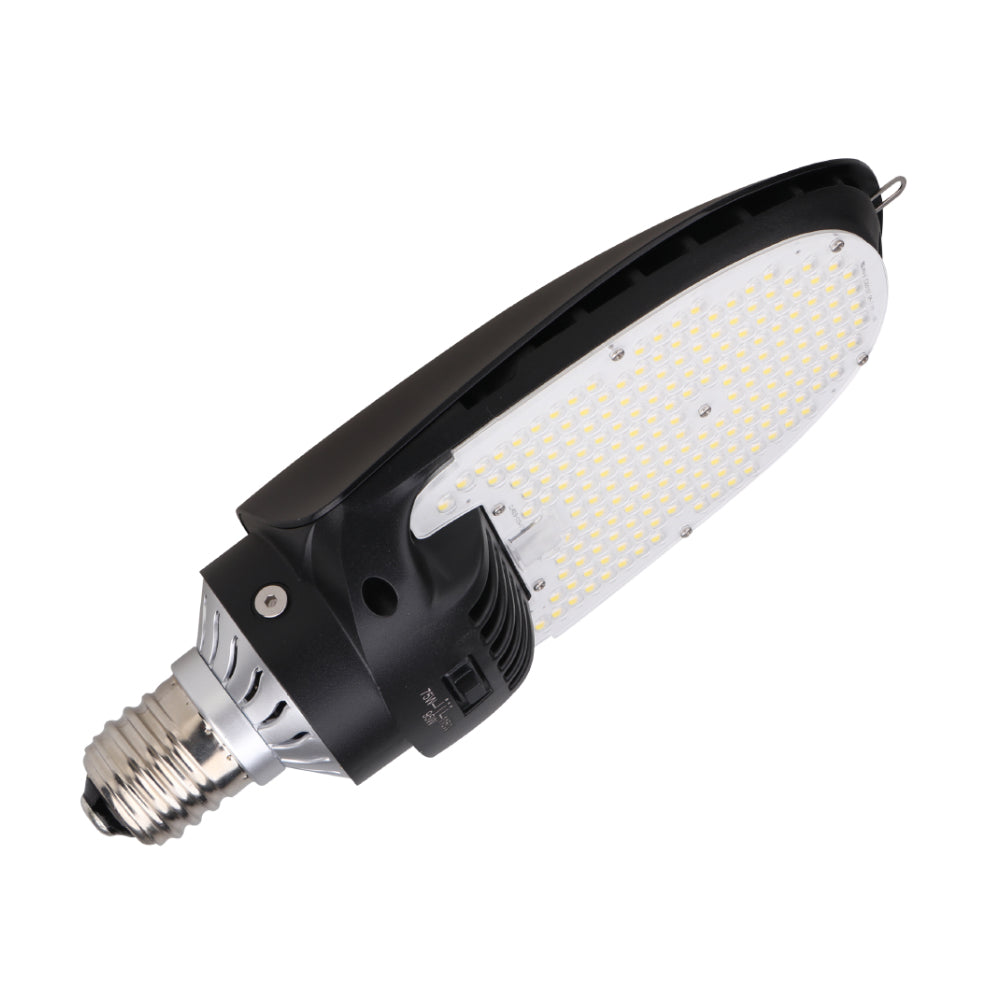 LED Flat Head Corncob Bulb | Adj Watt 75W/95W/115W | 12824 Lumens | 5700K | 100V-277V | Base E39/EX39 | Black Housing | IP64 | UL & DLC Listed | 5 Year Warranty - Nothing But LEDs