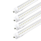 LED T8 Tube | 60 Watt | 7800 Lumens | 6500K | 100V-277V | 8ft | Striped Lens | Double Ended Power | ETL Listed | 5 Year Warranty | Pack of 4 - Nothing But LEDs