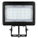 LED Flood Light | 30 Watt | 3819 Lumens | 5000K | 100V-277V | Yoke Mount | Black Housing | IP65 | UL & DLC Listed | 5 Year Warranty - Nothing But LEDs