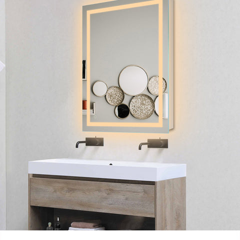 LED Bathroom Lighted Mirror | 74.4 Watt | 4290 Lumens | Adjustable CCT 3000K-4000K-5000K-6000K | 100V-120V | 36" X 48" | On/Off Touch Sensor | ETL Listed | 5 Year Warranty - Nothing But LEDs