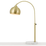 Table Lamp | Orb | w/ Metal Globe 160W Bulb | Metal shade | Brushed Gold Finish