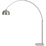 Floor Lamp | Orb | w/ Metal Globe 1100W Bulb | Metal shade that swivels | Brushed Nickel Finish
